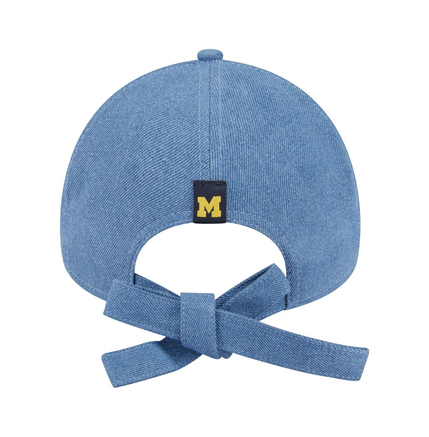 Женская кепка New Era Denim Michigan Wolverines A-Frame 9FORTY Adjustable Hat — фото 4