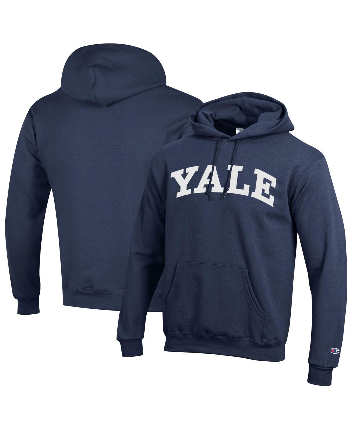 Men's Navy Yale Bulldogs Basic Arch Fleece Pullover Hoodie - Navy