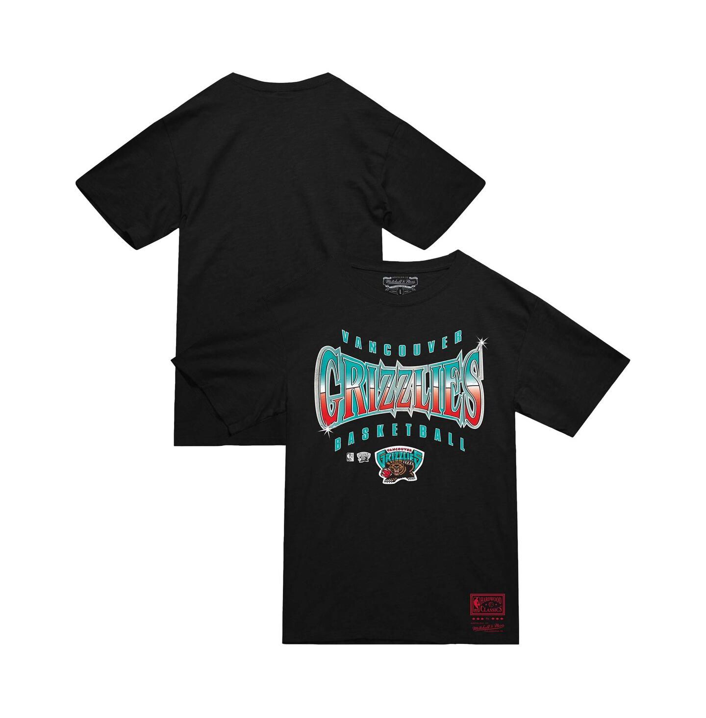 Мужская футболка Mitchell & Ness Black Vancouver Grizzlies Worldwide Collection Glow Up — фото 1