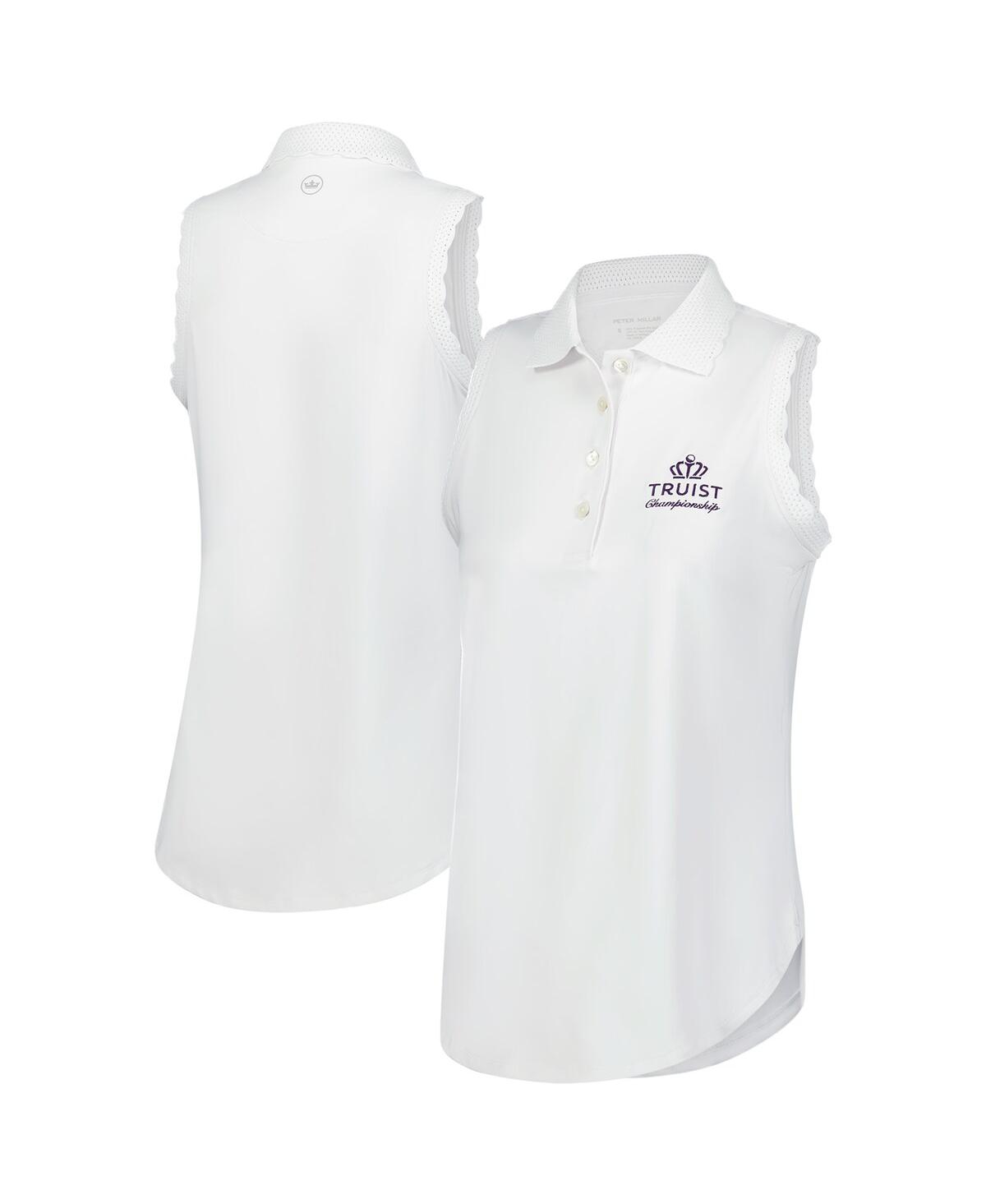 Women'sÂ White Truist Championship Opal Sleeveless Jersey Polo Shirt - White