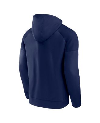 Men's Navy Winnipeg Jets Iconic Defender Raglan Pullover Hoodie