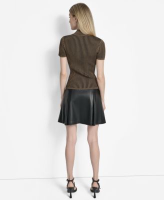 Women's Transfer Rib Mock-Neck Sweater