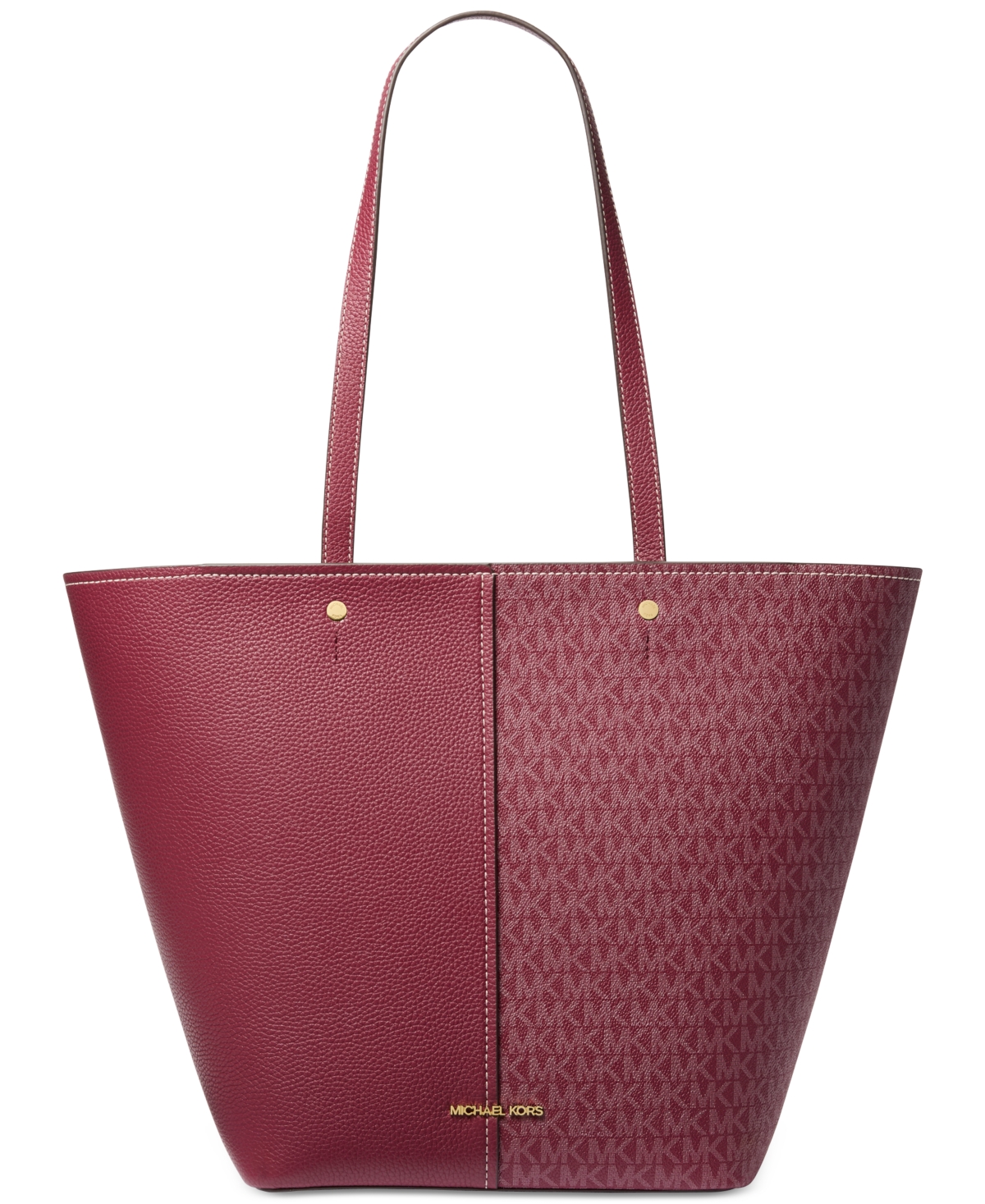 Michael Kors Michael  Flora Large Top Zip Tote In Red