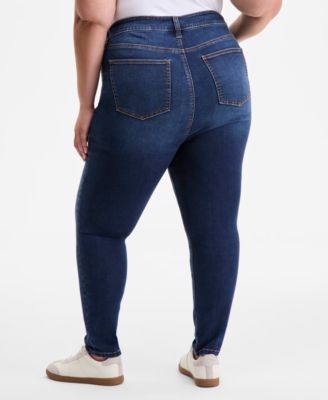 Trendy Plus Size High-Rise Skinny Ankle Jeans, Exclusively at Macy's