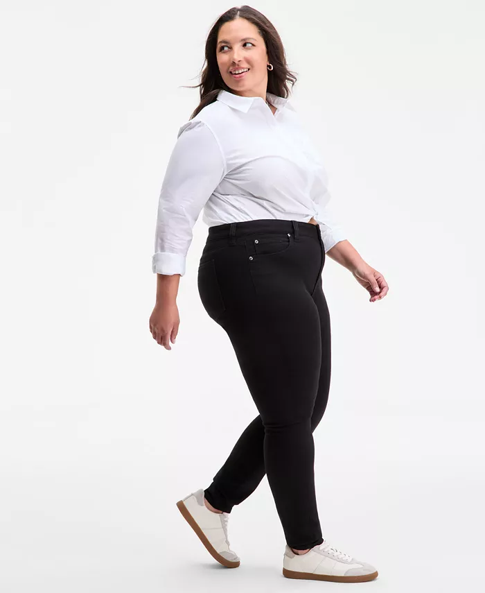 Trendy Plus Size Mid-Rise Skinny Jeans - thumbnail 6