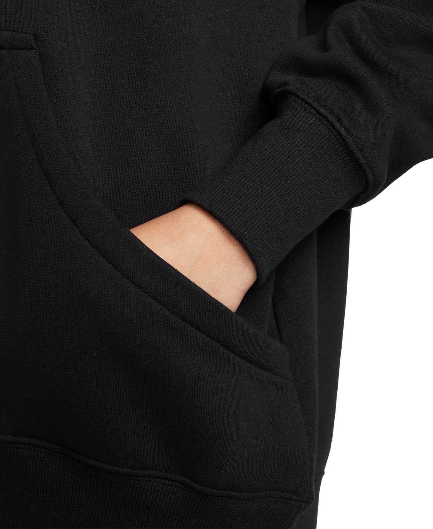 Женское худи Nike Sportswear Phoenix Fleece Oversized Pullover, цвет: Чёрный / Молочный — фото 3