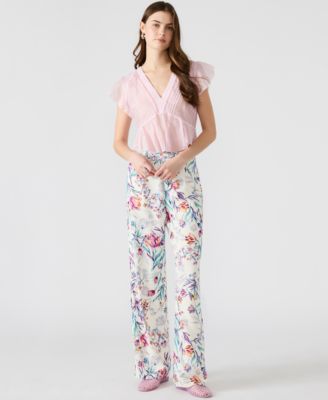 Women's Floral Straight-Leg Pants