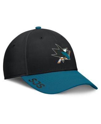 Fanatics - Men's Black/Teal San Jose Sharks Authentic Pro Rink Flex Hat