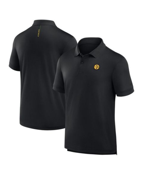 Мужское поло Fanatics Black Pittsburgh Steelers Front Office Move Mono Polo