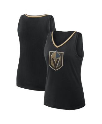 Logo Athletic - Women's Black Vegas Golden Knights Stellar Win V-Neck Tank Top