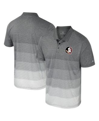 Colosseum - Men's Gray Florida State Seminoles Striped Mesh Polo