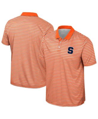 Colosseum - Men's Orange Syracuse Orange Striped Polo Shirt