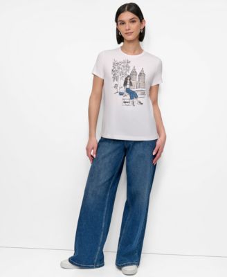 Women's Bow Bridge Conversational Crewneck Tee