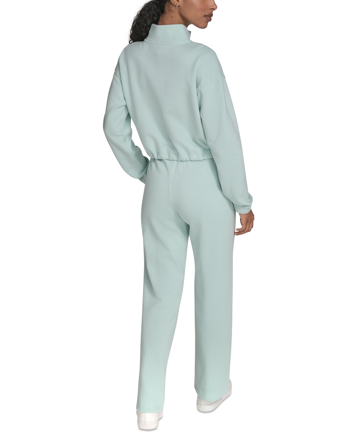 Calvin Klein Performance Women's Mini Triple Logo Fleece Half-zip Pullover Sweatshirt