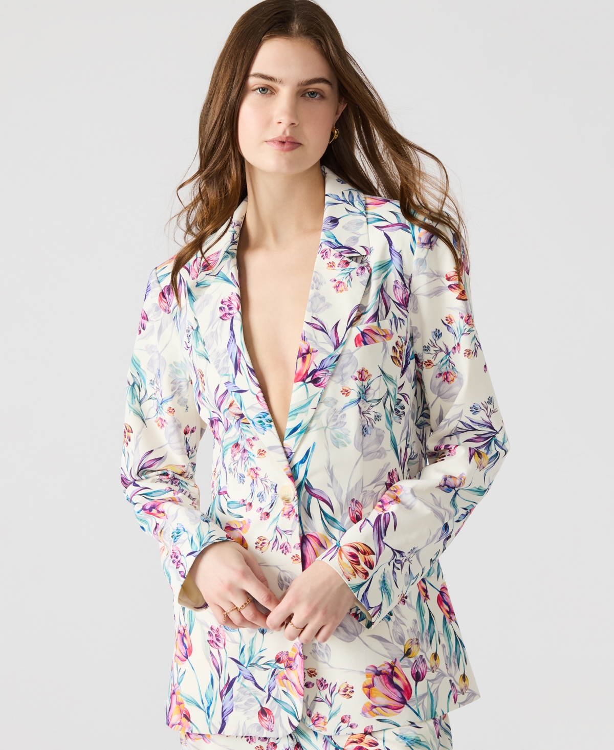 Women's Floral Print Destiny Blazer - Antique