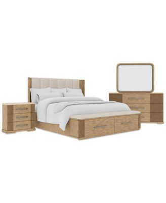 Frandlyn 3-Pc. King Bedroom Set (Storage Bed, Dresser & Stone Top Nightstand)