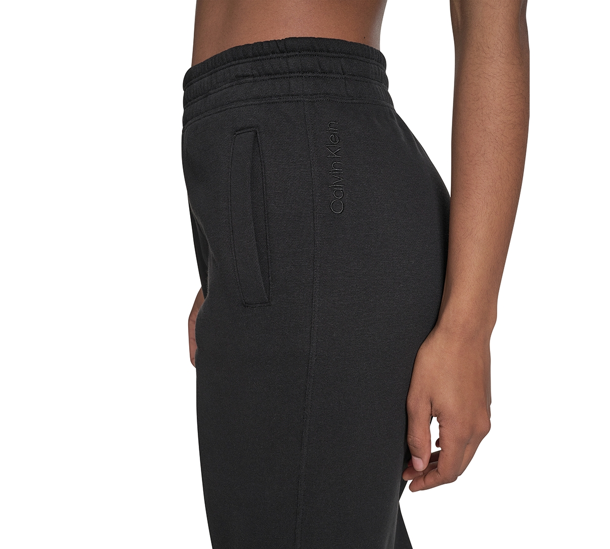 Calvin Klein Performance Women's High-waist Straight-leg Sweatpants In Black