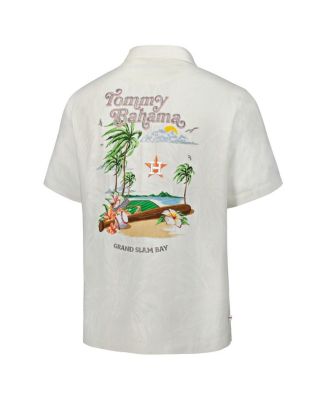 Men's White Houston Astros Grand Slam Bay Camp Button-Up Shirt