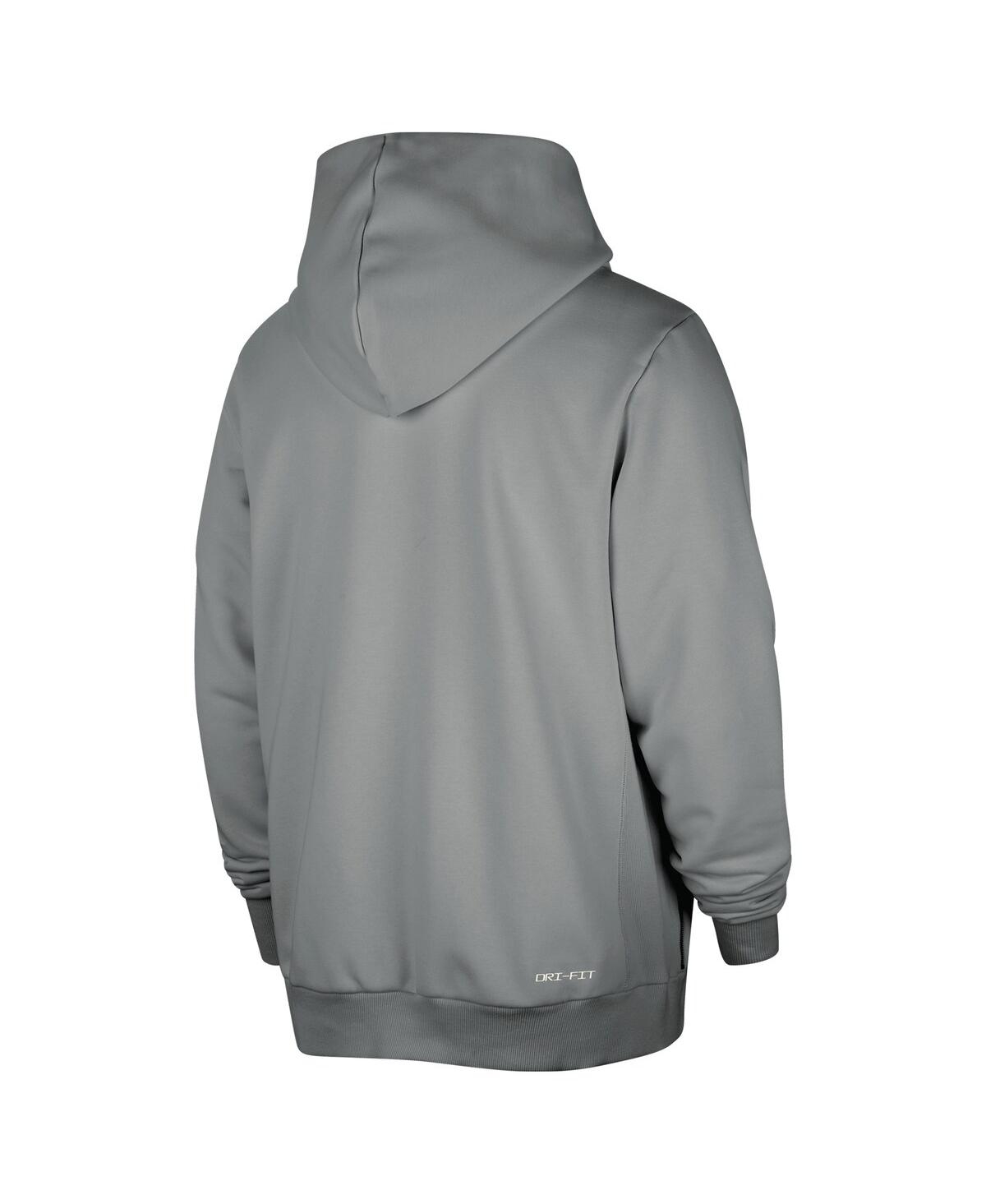 Nike Men's Gray Brooklyn Nets Authentic Standard Issue Full-zip Hoodie Jacket In Gray