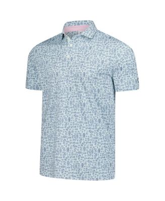Men's Light Blue Arnold Palmer MATTR Sketch Polo Shirt