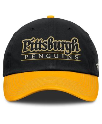 Men's Black/Gold Pittsburgh Penguins Heritage Home Ice Two-Tone Adjustable Hat
