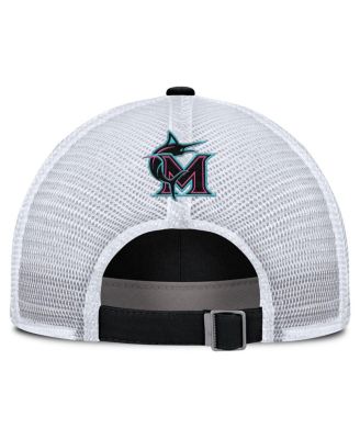 Men's and Women's Black/White Miami Marlins 2025 City Connect Trucker Adjustable Hat