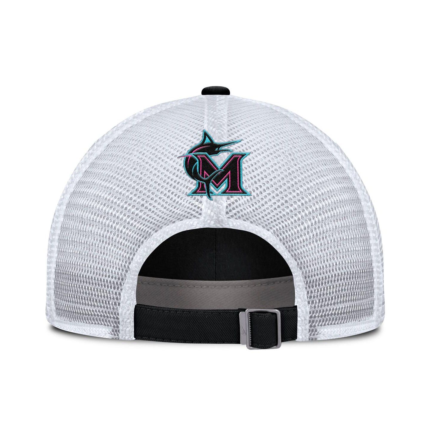 Кепка Nike Black/White Miami Marlins 2025 City Connect Trucker Adjustable Hat — фото 4