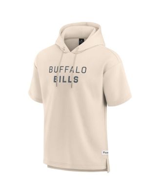 Men's Cream Buffalo Bills Elements Future Ground Lettering Short Sleeve Pullover Hoodie