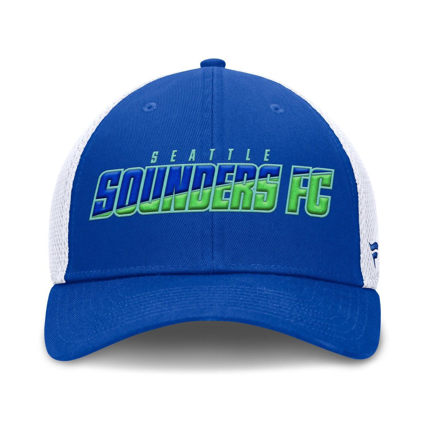 Мужская кепка Fanatics Blue Seattle Sounders FC Rocket Flex Hat — фото 2