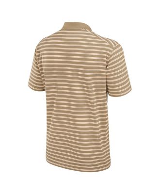 Men's Tan Tennessee Volunteers Athletic Prep Striped Performance Polo Shirt