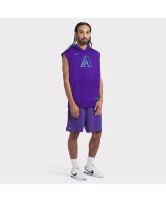 Men's Purple Arizona Diamondbacks 2025 City Connect Authentic Collection Sleeveless Performance Pullover Hoodie