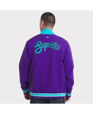 Men's Purple Arizona Diamondbacks 2025 City Connect Authentic Collection Full-Zip Bomber Jacket