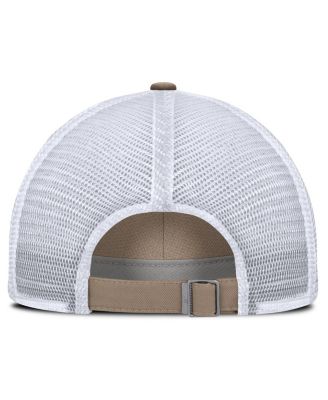 Men's and Women's Khaki/White Boston Red Sox Club Trucker Adjustable Hat