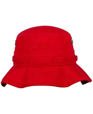 Men's Red Nebraska Huskers Angler Washed Bucket Hat