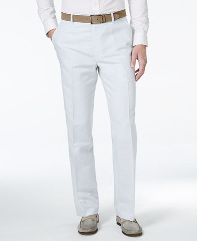 INC International Concepts Neal Slim-Fit Linen Pants, Only at Macy's ...