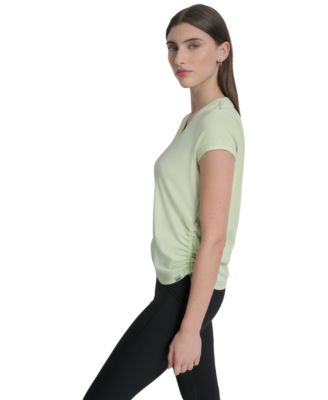 売れ筋商品|||ダナ キャラン ニューヨーク カットソー トップス レディース Women's Studded Pocket Short-Sleeve Shirt White 31c6AL8LfOL.