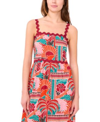 Women's Sleeveless Square-Neck Maxi Dress