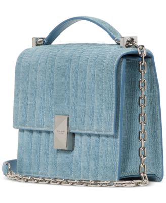 Deco Denim Chain Leather Shoulder Bag