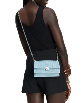 Deco Quilted Denim Mini Leather Crossbody