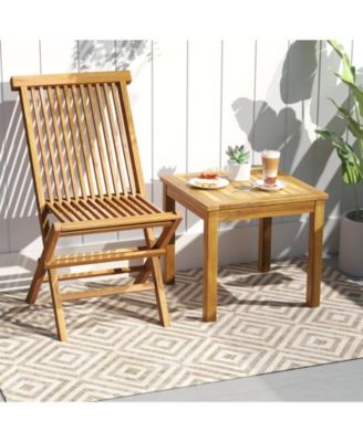 Outdoor Square Side Table End Table for Patio – Ideal for Snacks, Drinks, and Coffee