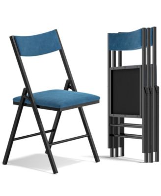 4-Pack Padded Folding Chair Set with Cushioned Seat & Backrest for Home, Office, Dining, or Events