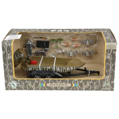 1/20 Duck Hunting Set with Boat, Hunter, Dog and Decoys