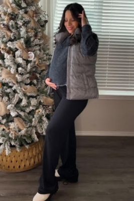 Maternity Black Foldover Lounge Pants