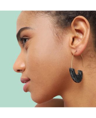 Women's Marble Hoop Earrings