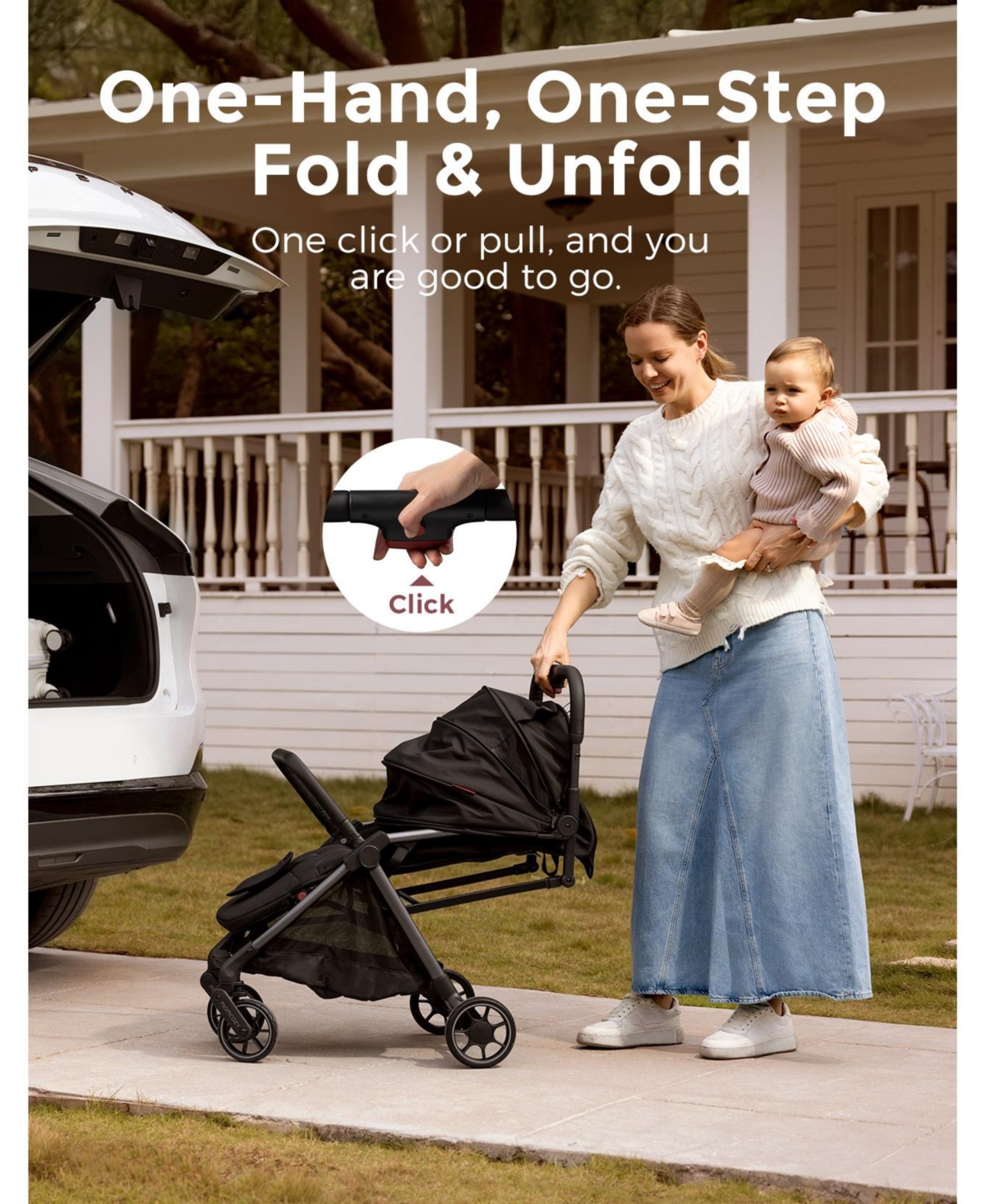 Momcozy Baby ClickGo Lightweight Stroller