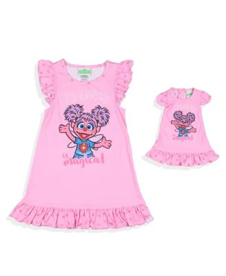 Toddler Girls Abby Cadabby Kindness is Magical Pajama Nightgown With Matching Doll Dress
