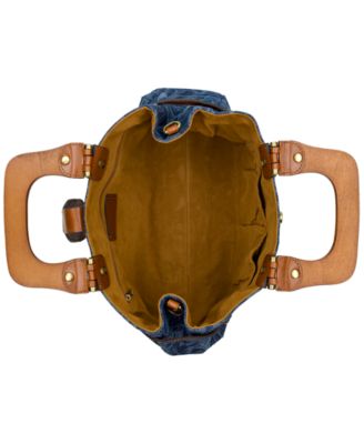 Sancia Medium Denim Satchel