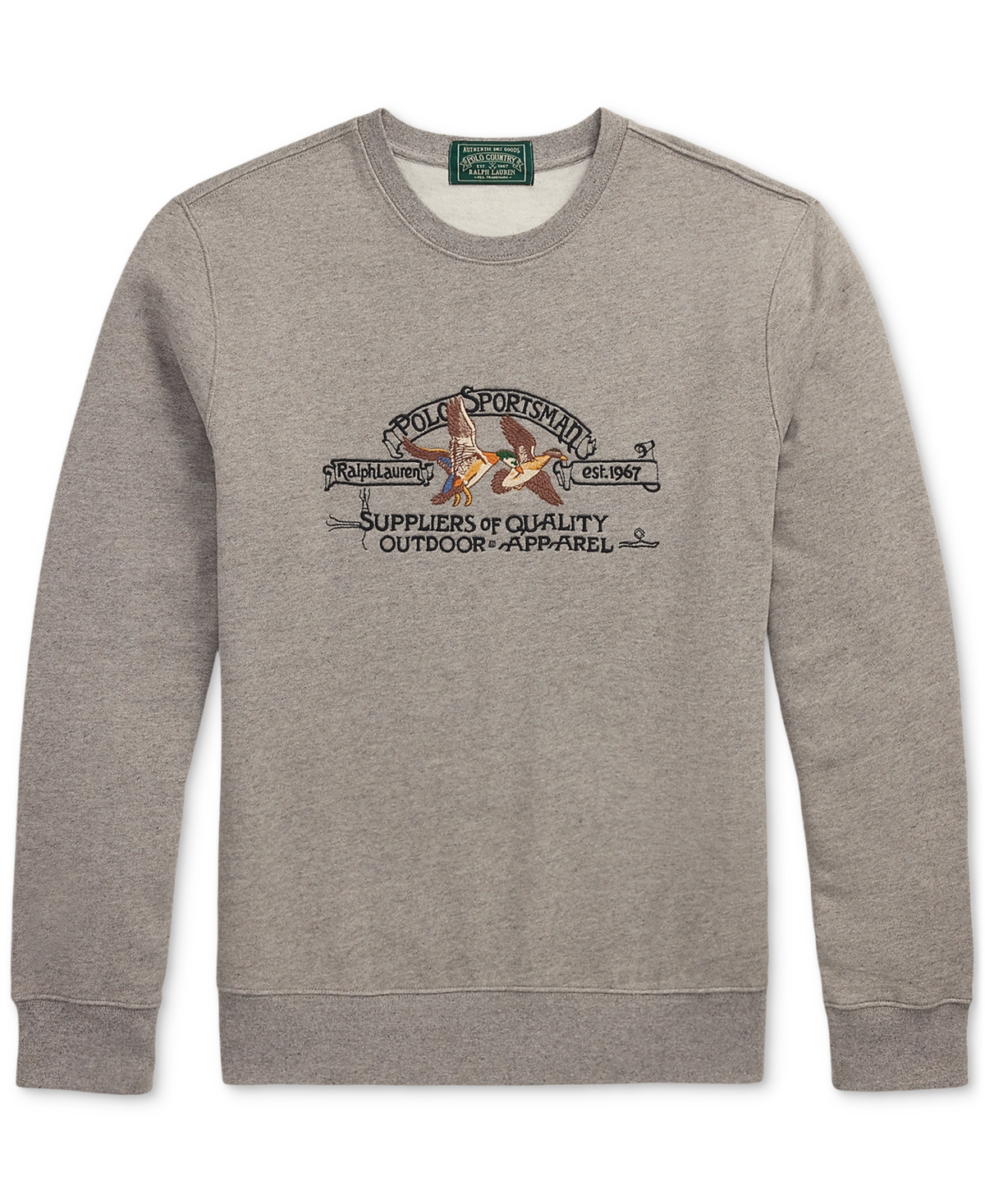 Polo Ralph Lauren Logo-embroidered Sweatshirt In Gray