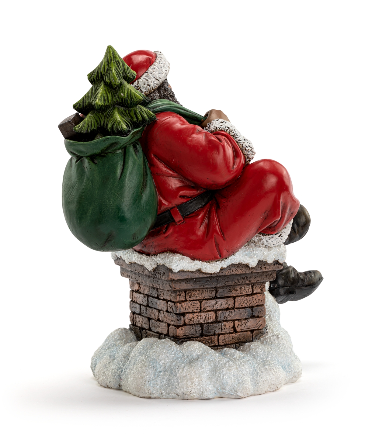 Napco 12" African American Santa on Chimney