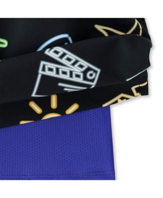 Men's 5.5" Black Los Angeles Rams The Neon Lined Classic Swim Trunks